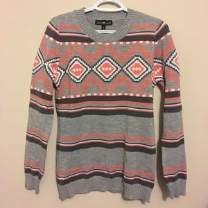 Derek heart patterned crew neck sweater